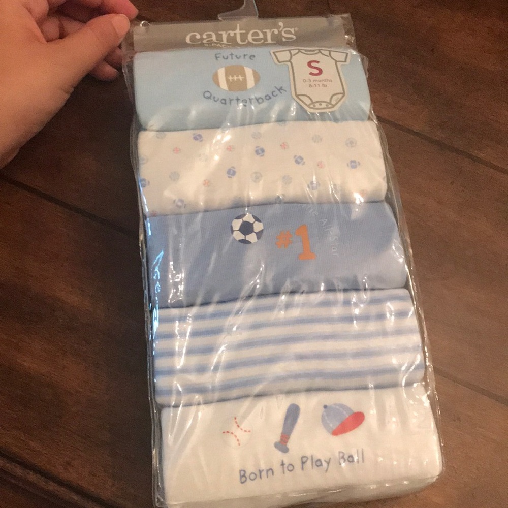 0-3 Month (8-11 lb) short sleeve onesie 5pk